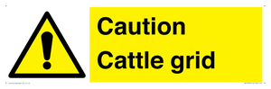 Caution Cattle grid